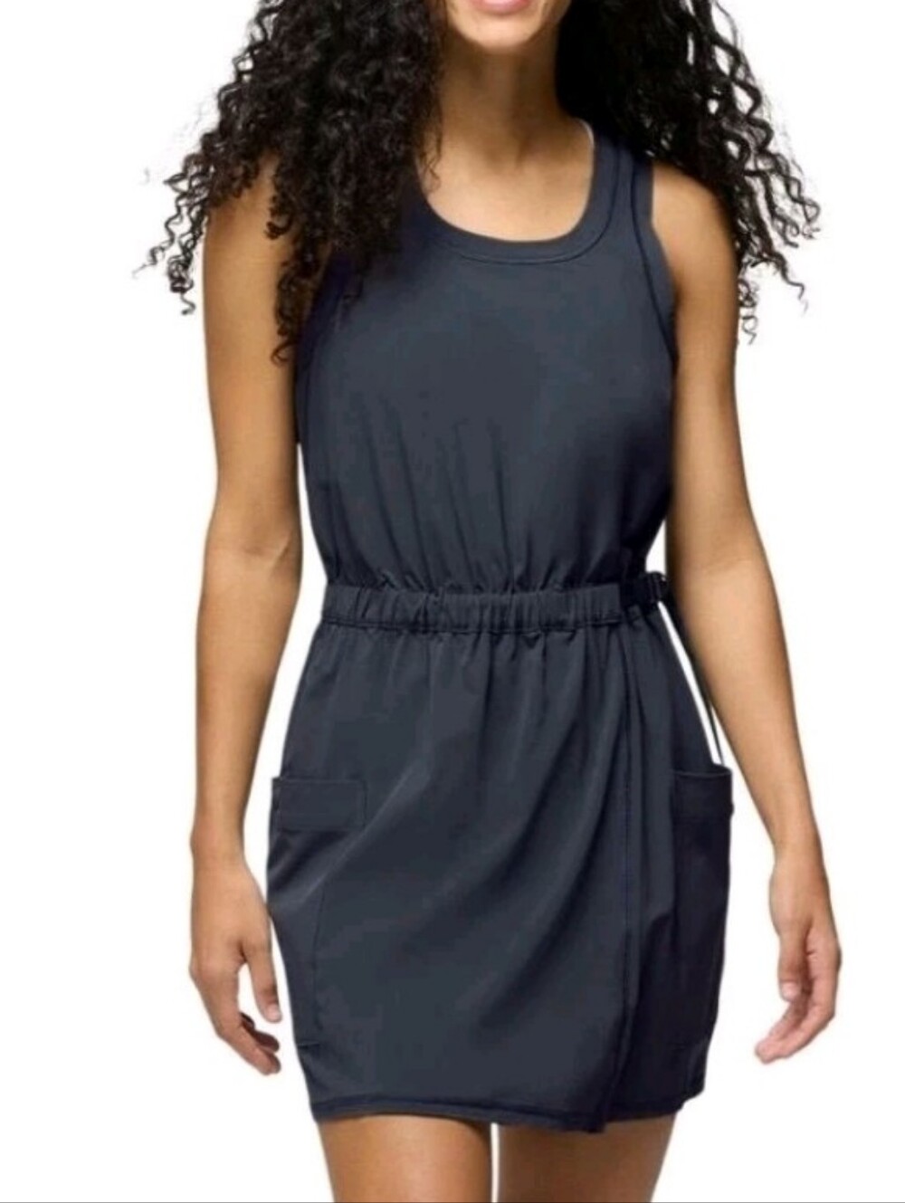 prAna Railay Pocket Dress Womens Medium M Black Travel Activewear NWT